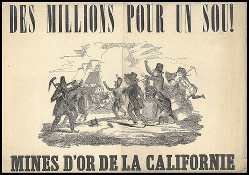 the california gold rush 1849. publicizing the gold rush
